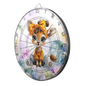 Giraffe Polka Dot Bow  Dartbord (Voorkant Rechts)
