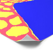 Giraffe Pop Art Poster (Hoek)