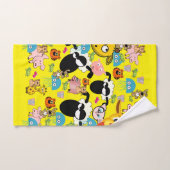 Giraffe Porcs Eléphant Zoo Serviettes de toilette (Serviette à main)