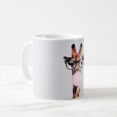 GIRAFFE PORTANT DES LUNETTES DE CAFÉ MUG (Devant gauche)