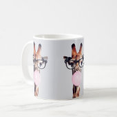 GIRAFFE PORTANT DES LUNETTES DE CAFÉ MUG (Devant gauche)