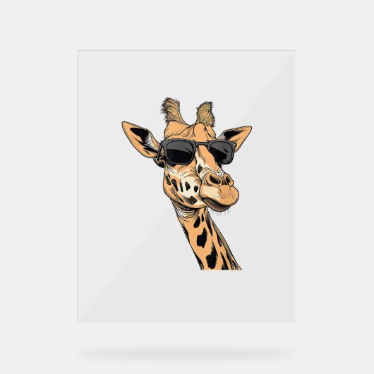 Giraffe Portant des lunettes de soleil (Recto)