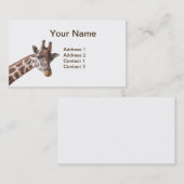 Giraffe Portrait Carte de visite (Devant / Derrière)