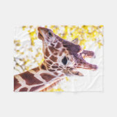 Giraffe Portrait Fleece Deken (Voorkant (Horizontaal))