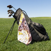 Giraffe Portrait Golfhanddoek (Groen)