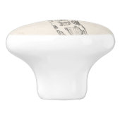 Giraffe Portrait | Schets Keramische Knop (Zijkant)