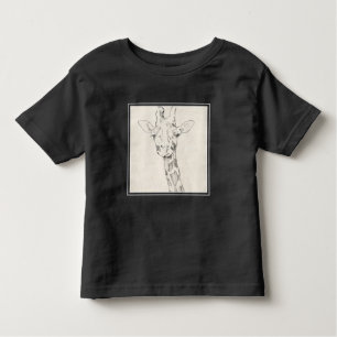 Giraffe Portrait   Schets Kinder Shirts