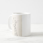 Giraffe Portrait | Schets Koffiemok (Voorkant links)