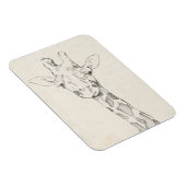Giraffe Portrait | Schets Magneet (Rechterzijde)