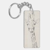 Giraffe Portrait | Schets Sleutelhanger (Voorkant Links)