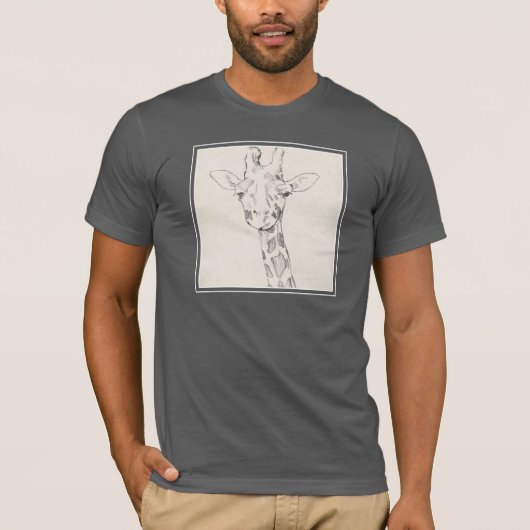 Giraffe Portrait | Schets T-shirt (Voorkant)