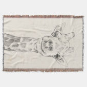 Giraffe Portrait Sketch Deken (Voorkant)