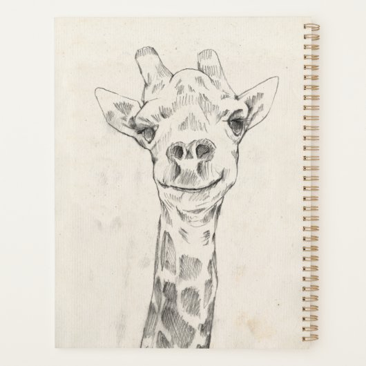 Giraffe Portrait Sketch Planner (Achterkant)
