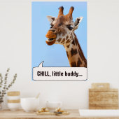 Giraffe Portret aanpasbaar tekstposter Poster (Keuken)