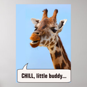 Giraffe Portret aanpasbaar tekstposter Poster