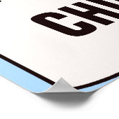 Giraffe Portret aanpasbaar tekstposter Poster (Hoek)