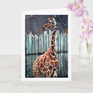 Giraffe Portret Kaart