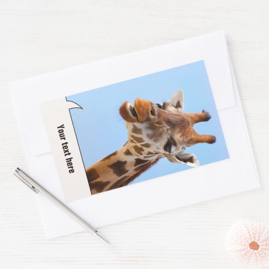 Giraffe Portret stickers (Envelop)