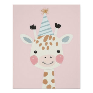 Giraffe Poster, Dieren Muur Kunst, Kinderkamer Dec Perfect Poster