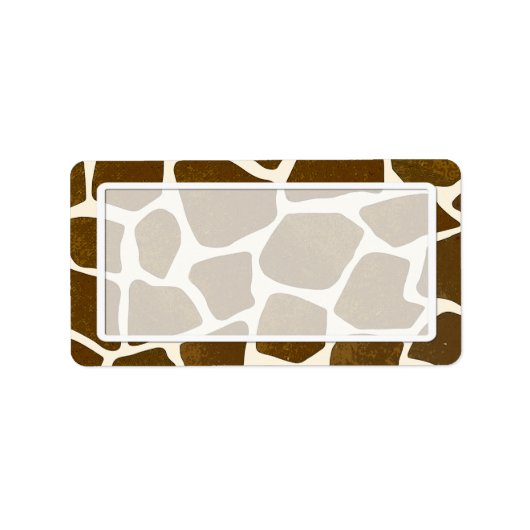  Giraffe Print Adresetiketten Etiket (Voorkant)