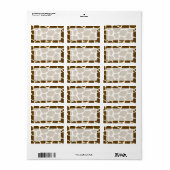  Giraffe Print Adresetiketten Etiket (Full Sheet)