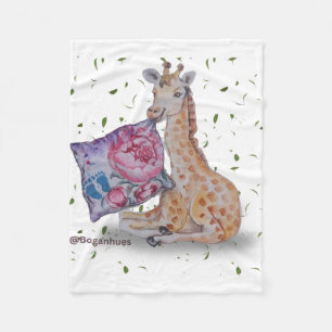 Giraffe Print Baby fleece deken