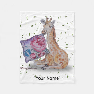 Giraffe Print Baby fleece deken