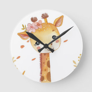 Giraffe Print Houten Bureauklok Ronde Klok