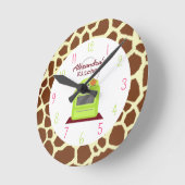 Giraffe Print Kitchen Clock Ronde Klok (Hoek)