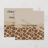 Giraffe Print met Bow Abstract Baby shower Kaart (Voorkant / Achterkant)
