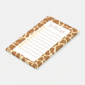 Giraffe print moderner minimalistisch om lijst uit post-it® notes (Schuin)