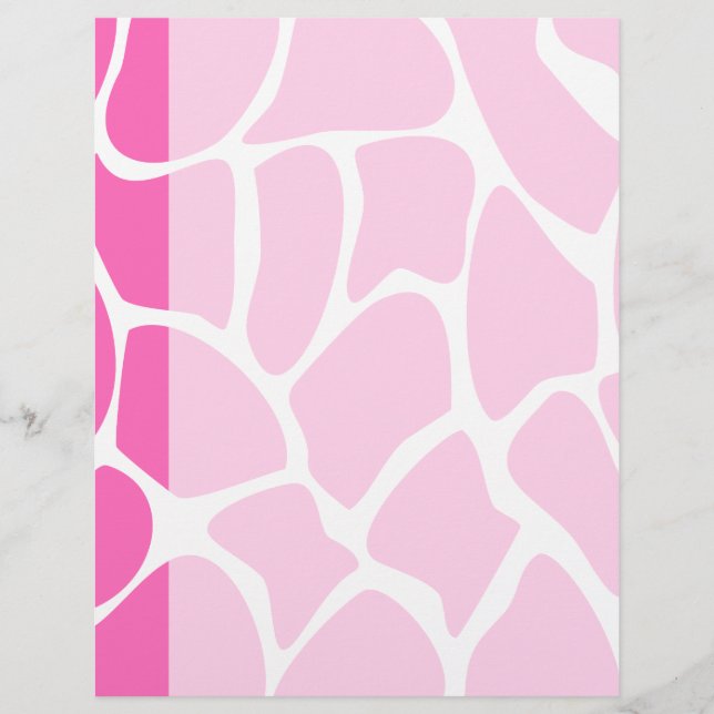 Giraffe Print Pattern in Bright Pink. (Voorkant)