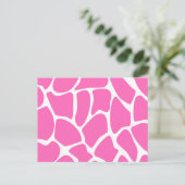 Giraffe Print Pattern in Bright Pink. Briefkaart (Staand voorkant)