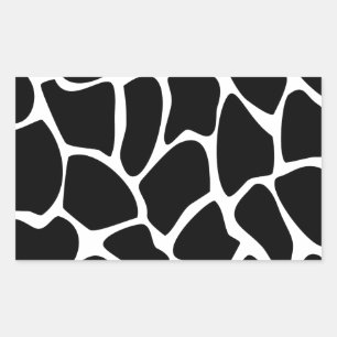 Giraffe Print Pattern. Ontwerp van dierlijke afdru Rechthoekige Sticker