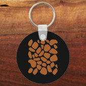 Giraffe Print Pattern Trick or treat Oerwoud Anima Sleutelhanger (Voorkant)