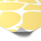 Giraffe printpatroon in geel. poster (Hoek)