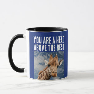 GIRAFFE PUN FUNNY CAFÉ MUG