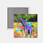 Giraffe Purple Magnet psychédélique (Recto/Verso)