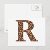 giraffe-r briefkaart (Voorkant / Achterkant)