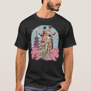 Giraffe Ramen Japanse Noedels Pagode Toren T-shirt