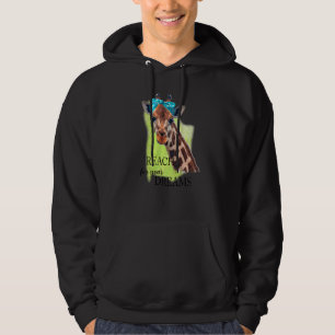 Giraffe Reach voor uw droombeeld Inspirerend Hoodie