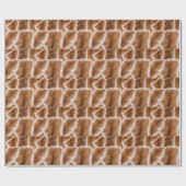 Giraffe: Realistische dierlijke textuur Cadeaupapier (Vlak)