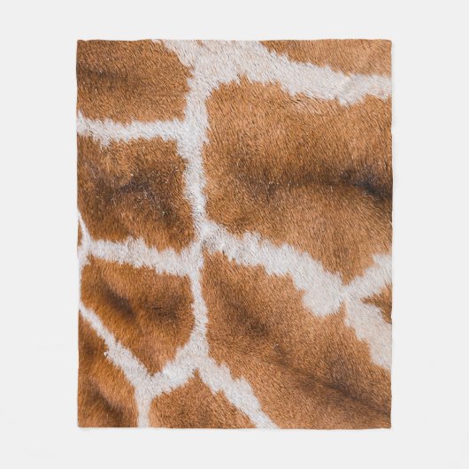 Giraffe: Realistische dierlijke textuur Fleece Deken (Voorkant)