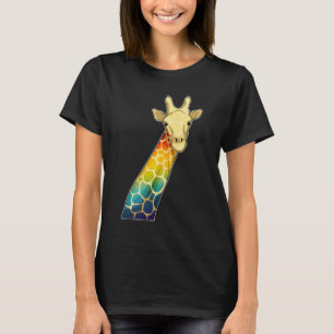 Giraffe regenboog t-shirt