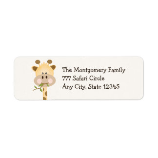 Giraffe retouradreslabels etiket