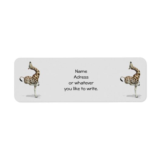 Giraffe rond etiket (Voorkant)