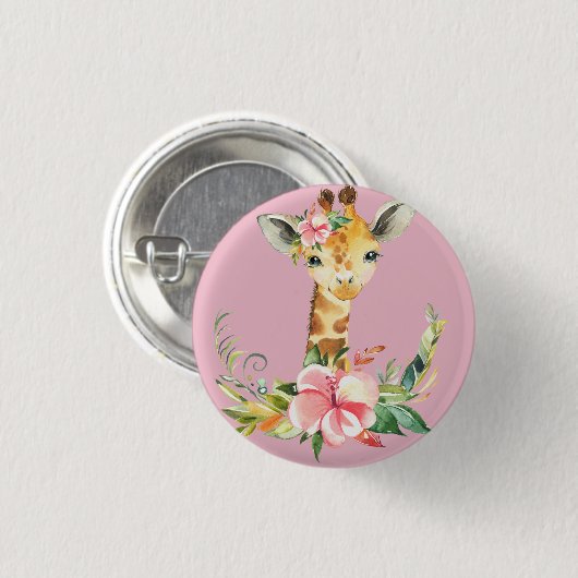 Giraffe Ronde Button 3,2 Cm (Voorkant /achterkant)