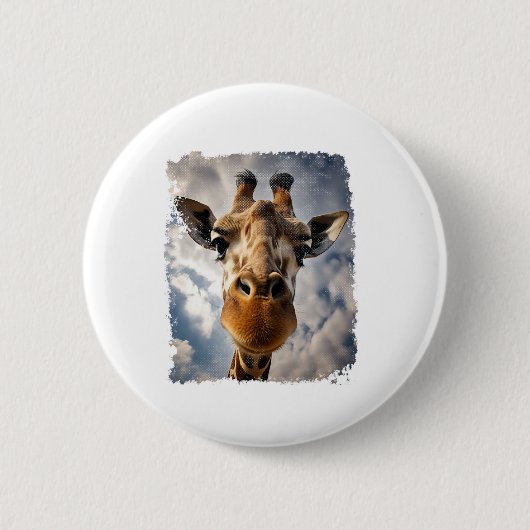 Giraffe Ronde Button 5,7 Cm (Voorkant)