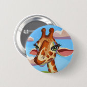 Giraffe Ronde Button 5,7 Cm (Voorkant /achterkant)