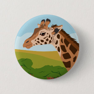 Giraffe Ronde Button 5,7 Cm